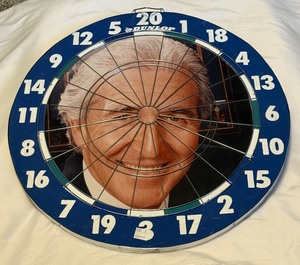 lot 112A image: Norman Green Vintage Dunlop Dart Board 17 Minnesota North Stars Hockey