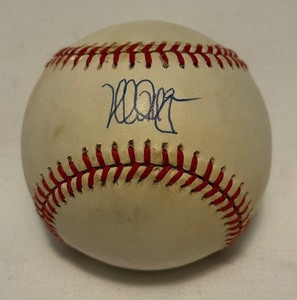 lot 121A image: Mark McGwire Signed Baseball Rawlings OALB Brown Ball