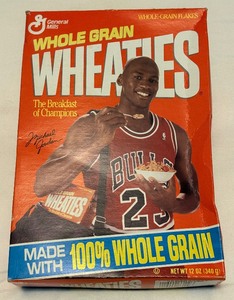 lot 123A image: Michael Jordan Wheaties Box 1992 Series 51 Basketball