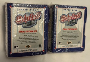 lot 127A image: (2) 1991 Upper Deck Baseball Final Edition Card Sets Factory Sealed