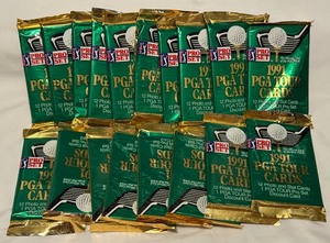 lot 130A image: (18) Packs 1991 PGA Golf Cards