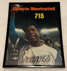lot 136A image: Hank Aaron 1974 Sports Illustrated Cover In Frame