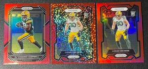 lot 141A image: 3-Card NFL SP Packers Lot (2 SSP Retail Red Prizms)