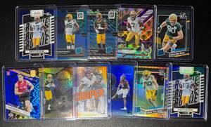 lot 146A image: 11-Card NFL Packers Star RC #d Lot (Wicks, LVN, Quay, and more)
