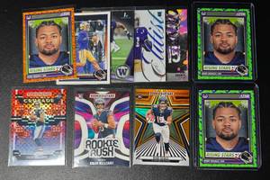 lot 160A image: 10-Card NFL Chicago Bears Rome OdunzeCaleb Williams RC Lot (Includes Odunze RC 249)