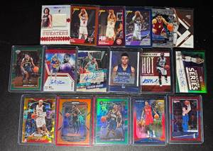 lot 162A image: 17-Card NBA #d, Auto, and Parallel Lot (Jrue Holiday, Porzingis, and more)