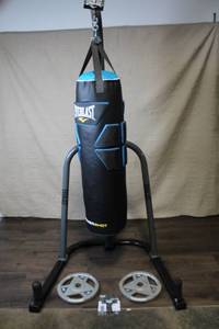 Everlast Powershot Heavy Bag with Stand, Plates, and Hanger