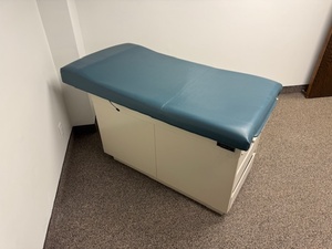 lot 6 image: Medical Exam Table with Adjustable Back and Step Stool