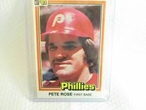 lot 54 image: 1981 Donruss Pete Rose Card...