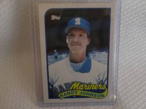 lot 73 image: 1989 Topps Randy Johnson Rookie Car...