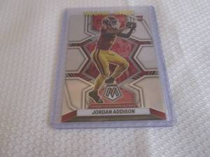 lot 82 image: 2023 Mosaic Jordan Addison Rookie C...