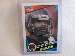 lot 97 image: 1984 Topps Walter Payton Card...