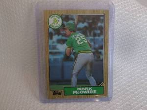 lot 134 image: 1987 Topps Mark McGwire Card...