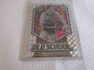 lot 185 image: 2019-20 Mosaic Larry Bird Silver Pr...