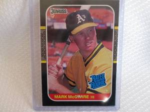 lot 205 image: 1987 Donruss Mark McGwire Rookie Ca...