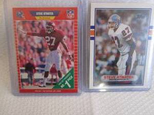 lot 211 image: 1989 Steve Atwater Topps & Proset R...