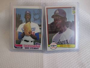 lot 221 image: 1982 Topps & Donruss Dave Stewart R...