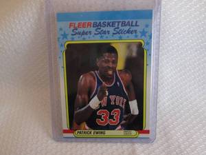 lot 235 image: 1988-89 Fleer Patrick Ewing Super S...