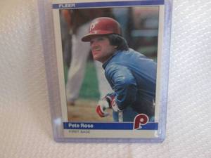 lot 243 image: 1984 Fleer Pete Rose Card...
