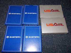 lot 506 image: US Air and Eastern Airlines Playing cards