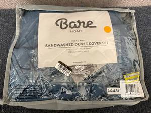 Bare Sandwashed King Duvet Cover Set