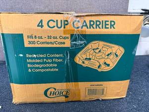lot 66 image: 300 4-Cup Carrier Cases