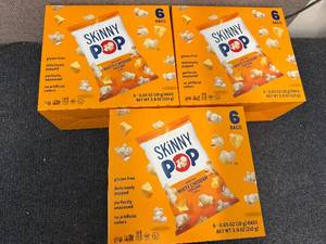 lot 113 image: 3 X 6Ct Boxes Of White Cheddar Skinny Pop