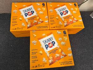 lot 115 image: 3 X 6Ct Boxes Of White Cheddar Skinny Pop