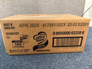 lot 126 image: 180 Single Serving Coffee Mate Creamer - Vanilla Caramel