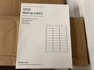lot 328 image: 9000 Baseline Mailing Labels - 1 X 2 58