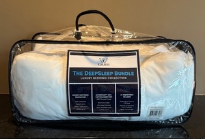 lot 150R image: LR - WinkBeds DeepSleep Bundle Luxury Bedding Set