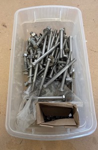 lot 241R image: G - Collection of Stainless Steele Hardware  Assorted Nuts and Bolts