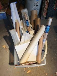 lot 165G image: Assorted Rolls of Wrapping Paper and Materials