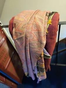 lot 261U image: Collection of Wool Shawls - Buta, Made in Italy, Woolmark Certified