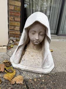 lot 3G image: Vintage Garden Statue of Religious Figure