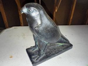 lot 14G image: Vintage Austin Sculpture Falcon Statue with Patina Finish