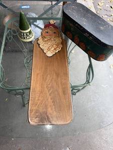 lot 49G image: Holiday Decor Set Christmas Candle, Santa Board, Halloween Box