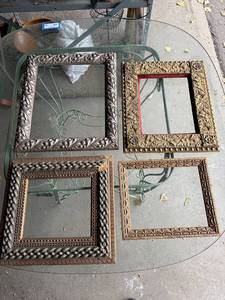 lot 56G image: Lot of 4 Ornate Vintage Picture Frames with Intricate Designs