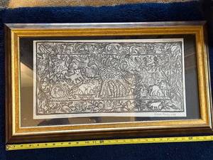 lot 91U image: Framed Animal Artwork by Grenda Menley 2009