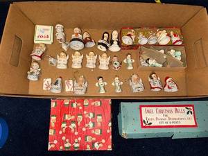 lot 97U image: Vintage Christmas Bells and Figurine Collection