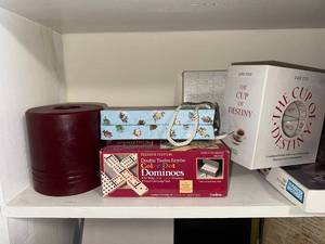lot 119U image: Lot of Board Games - Ouija, Scrabble, Dominoes, Cup of Destiny