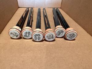lot 134G image: Set of 6 Vintage Organ Stop Pulls with Unique Markings