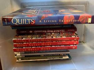 lot 152G image: Lot of Craft and Home Decor Books - Quilting, Rug Hooking, and More