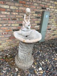 lot 180G image: Vintage Garden Fountain with Child Statue