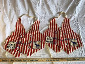 lot 142G image: Vintage 32nd Ward Political Vests with Donkey Pattern
