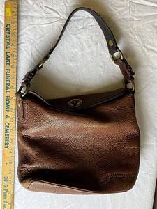 lot 215U image: Coach Brown Leather Shoulder Bag