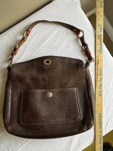 lot 217U image: Coach Leather Handbag with Signature Design