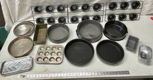 lot 32T image: Collection of Baking Pans and Muffin Trays with Loaf and Springform Pans