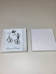 lot 22H image: Goose Pond Geometric Drop Earrings in Gift Box