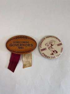 lot 4SP image: VTG MN Homecoming Buttons 1950 & 1951 Johnson Hammer Harding Governors